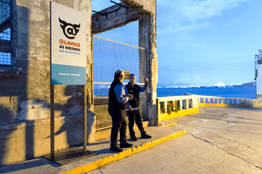@Large: Ai Weiwei on Alcatraz island exhibition signage